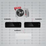 Arçelik 1+3 Multi Sistem Klima / 36100 Md Pro Dış Ünite ( 12 Btu Beyaz + 12 Btu Siyah + 18 Btu Siyah Iç Üniteler )