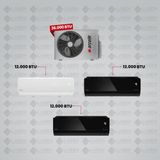 Arçelik 1+3 Multi Sistem Klima / 36100 Md Pro Dış Ünite ( 2 Adet 12 Btu Beyaz + 12 Btu Siyah Iç Üniteler )