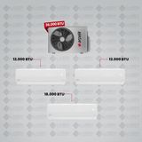 Arçelik 1+3 Multi Sistem Klima / 36100 Md Pro Dış Ünite ( 2 Adet 12 Btu Beyaz + 18 Btu Beyaz Iç Üniteler )