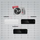 Arçelik 1+3 Multi Sistem Klima / 36100 Md Pro Dış Ünite ( 9 Btu Beyaz + 2 Adet 18 Btu Siyah Iç Üniteler )