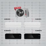 Arçelik 1+4 Multi Sistem Klima / 36100 Md Pro Dış Ünite ( 2 Adet 9.000 Btu Beyaz + 2 Adet 12 Btu Siyah Iç Üniteler )