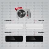 Arçelik 1+4 Multi Sistem Klima / 36100 Md Pro Dış Ünite ( 2 Adet 9 Btu Beyaz + 12 Btu Siyah + 18 Btu Siyah Iç Üniteler )