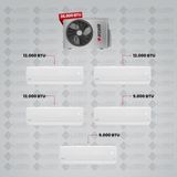 Arçelik 1+5 Multi Sistem Klima / 36100 Md Pro Dış Ünite ( 2 Adet 9 Btu Beyaz + 3 Adet 12 Btu Beyaz Iç Üniteler )
