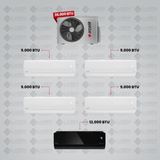 Arçelik 1+5 Multi Sistem Klima / 36100 Md Pro Dış Ünite ( 4 Adet 9.000 Btu Beyaz + 12 Btu Siyah Iç Üniteler )