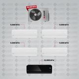 Arçelik 1+5 Multi Sistem Klima / 36100 Md Pro Dış Ünite ( 4 Adet 9.000 Btu Beyaz + 12 Btu Siyah Iç Üniteler )