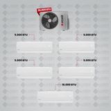 Arçelik 1+5 Multi Sistem Klima / 36100 Md Pro Dış Ünite ( 4 Adet 9 Btu Beyaz + 18 Btu Beyaz Iç Üniteler )