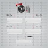 Arçelik 1+5 Multi Sistem Klima / 36100 Md Pro Dış Ünite ( 5 Adet 9.000 Btu Beyaz Iç Ünite )