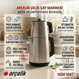 Arçelik 1650 W Çelik Çay Makinesi+ Dijital Mutfak Tartısı Hediye