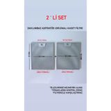 Arçelik 25,3x30 Cm Davlumbaz Ankastre Aspiratör Alüminyum Yağ Filtresi 253x300 alt Kısmı Tırnaklı 2'Lİ SET