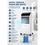 Arçelik 8 Litre Su Hazneli ve 2 Adet Buz Akülü, Hava Soğutucu (Evaporatif) + Vantilatör Fonksiyonlu, Uzaktan Kumandalı Vantilatör, Ac 6030