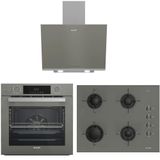 Arçelik AFC 342 G - OCD T 651 EG - ADE 606-2 G Gri 3'lü Ankastre Set