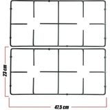 Arçelik Altın Üst Ocak Gözü Izgara Grubu 47,5 x 23 cm (2 Adet) Bulaşık Makinesi İçin Dayanıklı Malzeme