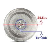Arçelik ARÇELİK Mikrodalga Fırın Orijinal Döner Cam Tabak 24,5cm Çapında Tırnaklı Borcam Özellikleri