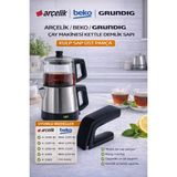 Arçelik Beko Çay Makinesi Kettle Demlik Sapı Kulp Sap Üst Parça Siyah Isıya Dayanıklı Plastik 9197061598