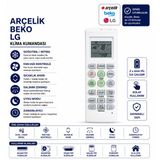 Arçelik Beko Lg Klima Kumandası LCD Ekranlı Isıtma Soğutma Fan Hızı Swing Jet Cool Uzaktan Kumanda
