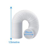 Arçelik Beyaz Mobil Klima Hava Tahliye Hortumu Çap 15 Cm Uzunuk 1.5 Metre Portatif Klima Sıcak Hava boru