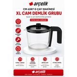 Arçelik CM-6587 G Çay Makinesi Uyumlu XL Cam Demlik – Cam Demlik – Kapaklı