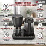 Arçelik Gurme Otomatik Çay & Filtre Kahve Makinesi + Dijital Mutfak Tartısı Hediye