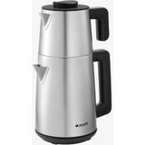 Arçelik Inox Çay Makinesi 4,5 Litre Bakır Gövde ve Renkli Tasarım ile Şık Kullanım 9922 - Gri
