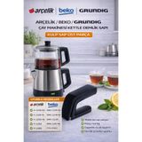 Arçelik K-3291 IN İnox Makinesi Demlik Sapı Kulp Sap Üst Parça 9197061598