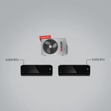 Arçelik Multi sistem klima / 1 Adet 9 Btu Siyah+1 Adet 9 Btu Siyah Iç Ünite / 1 Adet 18 Btu Dış Ünite