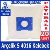 Arçelik S 4016 Kelebek Bez 20 Adet Toz Torbası