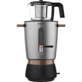 Arçelik Se 9036 I İnoks Semaver 1.2 L Cam Demlik ve 3.5 L Metal Su Isıtıcı Kapasitesi - Inox