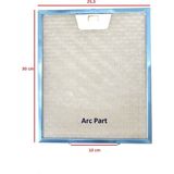 Arçelik Tek Mandallı ( Tırnaklı) Aspiratör - Davlumbaz Alüminyum Filtre 30 X25,3