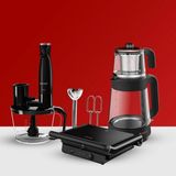 Arçelik Üçlü Siyah Çeyiz Seti Modern Tasarım ve Fonksiyonellik ile Mutfak İçin İdeal