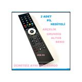 Arçelik Uyumlu Beko Uydulu Lcd Led Tv Kumandası 3D Tuşlu