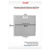 Arçelik Uyumlu Davlumbaz Aspiratör 26x32 cm Arka Tırnak 12,5 Alüminyum Yağ Filtresi ÜRÜN İADESİ YOKTUR