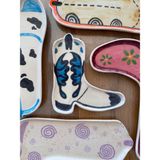Arche Ceramic El Yapımı Seramik Servis Tabağı - Kovboy Çizmesi 5 - 21X18 cm - Tekli - 21 x 18 cm