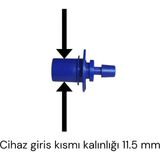 ARCHER Dijital Tansiyon Aleti Manşon Jak Adaptör Mavi 11,5 mm – Omron M3 Uyumlu Düz Tip Bağlantı Konnektörü