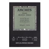 Arches Dessin teknik resim kağıdı blok 16 yaprak – başı lehimlenmiş, pamuk, Zeichenpapier - Extraweiß, 26 x 36cm - 16 Blatt - 180 g/m²