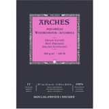 Arches Hot Press Natural White 300 gr A3 12 Sayfa Sulu Boya Defteri