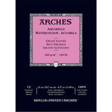Arches Suluboya Defteri Blok Sıcak Baskı - Düz Doku 300 gr 12 Yaprak 21 x 29 cm