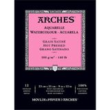 Arches Suluboya Defteri Blok Sıcak Baskı - Düz Doku 300 gr 12 Yaprak 23 x 31 cm