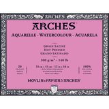 Arches Suluboya Defteri Blok Sıcak Baskı - Düz Doku 300 gr 31 x 41 cm 20 Yaprak