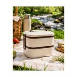 Archora Livento - 2 Katlı Paslanmaz Çelik Yemek Kabı Lunchbox Beslenme Kutusu Bento Sefer Tası 1300 ml