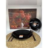 Arcopal Zelie Siyah 12 Parça 6 Kişilik Yemek Takımı 20 cm Çukur Yemek Tabağı 16 cm Çorba Kasesi