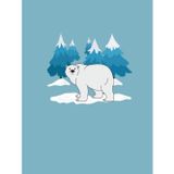 Arctic Animals Notebook: Polar Bear: A5 lined notebook with minimal illustrated cover, soft matte finish