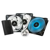 Arctıc P12 Fan 12Cm Pwm Pst Rgb Black 3Lü Acfan00229a, 120 Mm Rgb Pwm Fan, 3Lü Paket, Siyah Kasa Fanı
