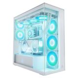 Arctıc Xtender Vert.gpu White/Tinted Glass Acpcc00017a, E-Atx, Rgb, Mirror Tempered Glass, 5 Fan Beyaz Gaming Kasa