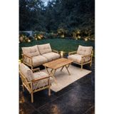 Ard & Garden Miray Cappuccino 211 Masalı Antrasit Fermuarlı Düğmeli Bahçe Oturma Grubu Balkon Oturma Takımı Salon Bej