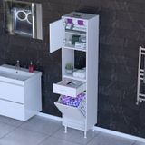 Arda Banyo Dolabı, Üst Kapak ve Göz Alt Çekmece ve Sepet (14 Farklı Genişlik Seçeneği) (45 cm)