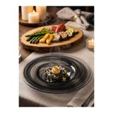 Arda Cam Makarna Tabağı Alabaster Black 30 cm