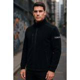Arda Ege Erkek Siyah Anti-Pilling Tüylenme Yapmayan Regular Dik Yaka 320 gr Polar Ceket - 001 Siyah - XL