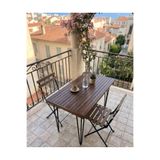 ArdaMarket Ahşap ceviz renk Balkon Bahçe masası Çay kahve mutfak yemek masası 120x60cm yükseklik 75cm(SANDALYELER HARİÇ)