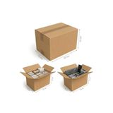 ARDEM AMBALAJ Kutu Koli Boş Karton 20x15x10 cm 10 Adet Çift Oluklu Taşıma Kolisi , Çeyiz Kolisi ,E-ticaret Kolisi