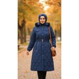 arden butik Şişme Kapitone Kadın Kışlık Kaban Kapşonlu